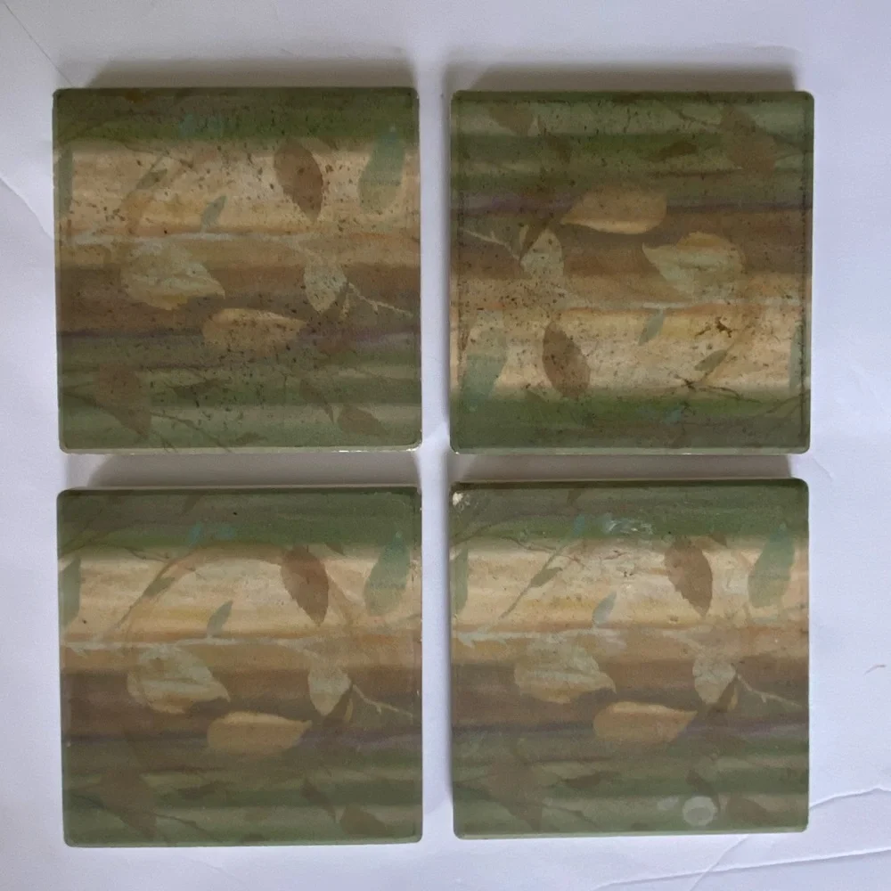 Vintage Otagiri Japan Coasters Design by Gibson Greetings Set of 4